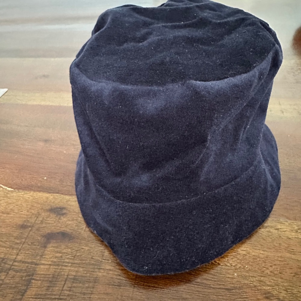 Rothschild Coat Set Girls 3T Navy Blue Vintage Wool Velvet Cape Hat Embroidery - Picture 13 of 15